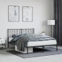 Estructura de cama con cabecero metal negro 140x200 cm de , Camas y somieres - Ref: Foro24-374438, Precio: 125,42 €, Descuent...