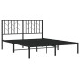 Estructura de cama con cabecero metal negro 140x200 cm de , Camas y somieres - Ref: Foro24-374438, Precio: 125,42 €, Descuent...