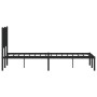 Estructura de cama con cabecero metal negro 140x200 cm de , Camas y somieres - Ref: Foro24-374438, Precio: 125,42 €, Descuent...