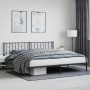 Estructura de cama con cabecero metal negro 200x200 cm de , Camas y somieres - Ref: Foro24-374444, Precio: 117,19 €, Descuent...