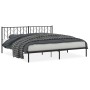 Estructura de cama con cabecero metal negro 200x200 cm de , Camas y somieres - Ref: Foro24-374444, Precio: 117,19 €, Descuent...