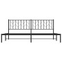 Estructura de cama con cabecero metal negro 200x200 cm de , Camas y somieres - Ref: Foro24-374444, Precio: 117,19 €, Descuent...