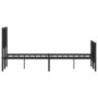 Estructura de cama con cabecero y pie metal negro 120x190 cm de , Camas y somieres - Ref: Foro24-374452, Precio: 95,01 €, Des...
