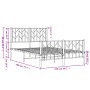 Estructura de cama con cabecero y pie metal negro 120x190 cm de , Camas y somieres - Ref: Foro24-374452, Precio: 95,01 €, Des...