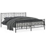 Estructura de cama cabecero y pie de cama metal negro 180x200cm de , Camas y somieres - Ref: Foro24-374459, Precio: 146,48 €,...