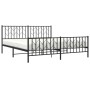 Estructura de cama cabecero y pie de cama metal negro 180x200cm de , Camas y somieres - Ref: Foro24-374459, Precio: 146,48 €,...