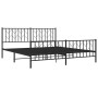 Estructura de cama cabecero y pie de cama metal negro 180x200cm de , Camas y somieres - Ref: Foro24-374459, Precio: 146,48 €,...
