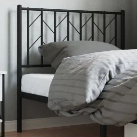 Kopfteil aus schwarzem Metall, 90 cm von , Kopf- und Fußteile - Ref: Foro24-374465, Preis: 22,58 €, Rabatt: %