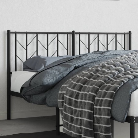 Cabecero de metal negro 150 cm de , Cabeceros y pies de cama - Ref: Foro24-374471, Precio: 32,96 €, Descuento: %