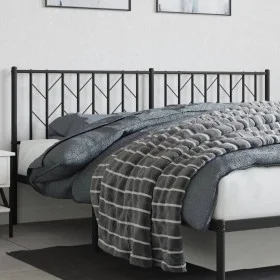 Black metal headboard 180 cm by , Headboards and footboards - Ref: Foro24-374473, Price: 36,68 €, Discount: %