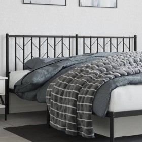 Cabecero de metal negro 180 cm de , Cabeceros y pies de cama - Ref: Foro24-374473, Precio: 37,24 €, Descuento: %