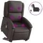 Sillón masaje eléctrico elevable cuero auténtico marrón oscuro de , Sillones - Ref: Foro24-3204275, Precio: 480,84 €, Descuen...