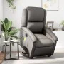 Sillón reclinable masaje eléctrico de pie cuero auténtico gris de , Sillones - Ref: Foro24-3204277, Precio: 451,94 €, Descuen...