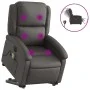 Sillón reclinable masaje eléctrico de pie cuero auténtico gris de , Sillones - Ref: Foro24-3204277, Precio: 451,94 €, Descuen...