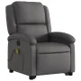 Sillón reclinable masaje eléctrico de pie cuero auténtico gris de , Sillones - Ref: Foro24-3204277, Precio: 451,94 €, Descuen...