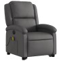 Sillón reclinable masaje eléctrico de pie cuero auténtico gris de , Sillones - Ref: Foro24-3204277, Precio: 448,34 €, Descuen...