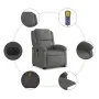 Sillón reclinable masaje eléctrico de pie cuero auténtico gris de , Sillones - Ref: Foro24-3204277, Precio: 451,94 €, Descuen...