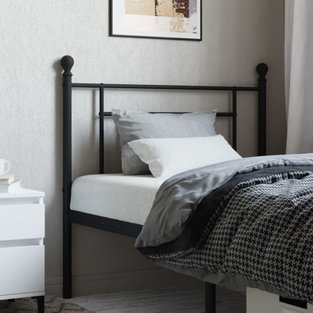 Cabecero de metal negro 100 cm de , Cabeceros y pies de cama - Ref: Foro24-374368, Precio: 28,23 €, Descuento: %