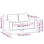 Sofá de 2 plazas de tela gris taupé 120 cm de , Sofás - Ref: Foro24-359390, Precio: 286,59 €, Descuento: %