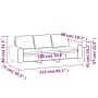 Sofá de 3 plazas de tela marrón 180 cm de , Sofás - Ref: Foro24-359402, Precio: 283,21 €, Descuento: %