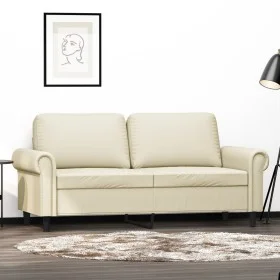 Sofá de 2 plazas de cuero sintético color crema 140 cm de , Sofás - Ref: Foro24-359505, Precio: 222,06 €, Descuento: %