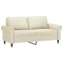 2-seater sofa in cream-colored synthetic leather 140 cm by , Sofas - Ref: Foro24-359505, Price: 222,06 €, Discount: %