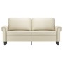 Sofá de 2 plazas de cuero sintético color crema 140 cm de , Sofás - Ref: Foro24-359505, Precio: 244,25 €, Descuento: %