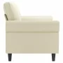 2-seater sofa in cream-colored synthetic leather 140 cm by , Sofas - Ref: Foro24-359505, Price: 222,06 €, Discount: %
