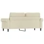 2-seater sofa in cream-colored synthetic leather 140 cm by , Sofas - Ref: Foro24-359505, Price: 222,06 €, Discount: %