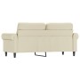 Sofá de 2 plazas de cuero sintético color crema 140 cm de , Sofás - Ref: Foro24-359505, Precio: 244,25 €, Descuento: %