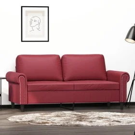 2-Sitzer-Sofa aus weinrotem Kunstleder, 140 cm von , Sofas - Ref: Foro24-359507, Preis: 224,31 €, Rabatt: %