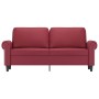 Sofá de 2 plazas de cuero sintético rojo vino 140 cm de , Sofás - Ref: Foro24-359507, Precio: 240,96 €, Descuento: %