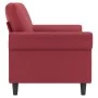 2-Sitzer-Sofa aus weinrotem Kunstleder, 140 cm von , Sofas - Ref: Foro24-359507, Preis: 224,31 €, Rabatt: %