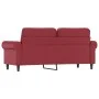 2-Sitzer-Sofa aus weinrotem Kunstleder, 140 cm von , Sofas - Ref: Foro24-359507, Preis: 224,31 €, Rabatt: %