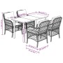 Set comedor de jardín 5 pzas con cojines ratán sintético beige en Conjuntos de jardín | Comprar online en Foru.es