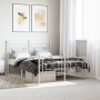 Estructura cama metal cabecero y pie de cama blanco 140x190 cm de , Camas y somieres - Ref: Foro24-374406, Precio: 103,75 €, ...