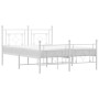Estructura cama metal cabecero y pie de cama blanco 140x190 cm de , Camas y somieres - Ref: Foro24-374406, Precio: 103,75 €, ...