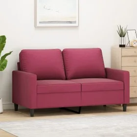 Sofá de 2 plazas de terciopelo rojo tinto 120 cm de , Sofás - Ref: Foro24-359193, Precio: 200,57 €, Descuento: %