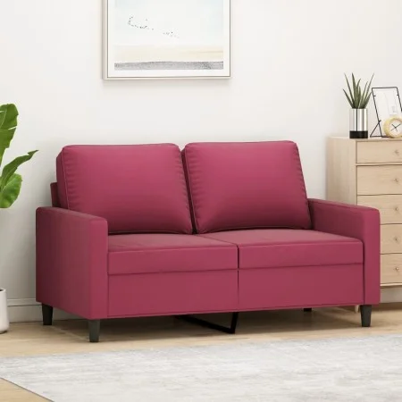 Sofá de 2 plazas de terciopelo rojo tinto 120 cm de , Sofás - Ref: Foro24-359193, Precio: 200,57 €, Descuento: %