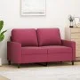 Sofá de 2 plazas de terciopelo rojo tinto 120 cm de , Sofás - Ref: Foro24-359193, Precio: 200,57 €, Descuento: %