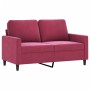 Sofá de 2 plazas de terciopelo rojo tinto 120 cm de , Sofás - Ref: Foro24-359193, Precio: 206,79 €, Descuento: %
