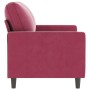 Sofá de 2 plazas de terciopelo rojo tinto 120 cm de , Sofás - Ref: Foro24-359193, Precio: 206,79 €, Descuento: %