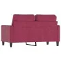 Sofá de 2 plazas de terciopelo rojo tinto 120 cm de , Sofás - Ref: Foro24-359193, Precio: 200,57 €, Descuento: %