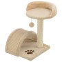 Rascador para gatos con poste de sisal 40 cm beige y marrón de vidaXL, Mobiliario para gatos - Ref: Foro24-170544, Precio: 36...