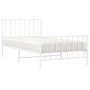 Estructura cama metal con cabecero y pie cama blanca 100x200 cm de , Camas y somieres - Ref: Foro24-374499, Precio: 77,26 €, ...