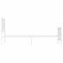 Estructura cama metal con cabecero y pie cama blanca 100x200 cm de , Camas y somieres - Ref: Foro24-374499, Precio: 77,26 €, ...