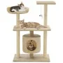 Rascador para gatos con postes rascadores de sisal 95 cm beige de vidaXL, Mobiliario para gatos - Ref: Foro24-170514, Precio:...