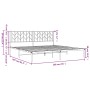 Estructura de cama de metal con cabecero blanco 193x203 cm de , Camas y somieres - Ref: Foro24-374492, Precio: 105,11 €, Desc...