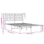 Estructura de cama de metal con cabecero blanca 120x200 cm de , Camas y somieres - Ref: Foro24-374484, Precio: 87,91 €, Descu...