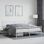 Estructura cama metal con cabecero y estribo blanco 180x200 cm de , Camas y somieres - Ref: Foro24-374508, Precio: 142,86 €, ...
